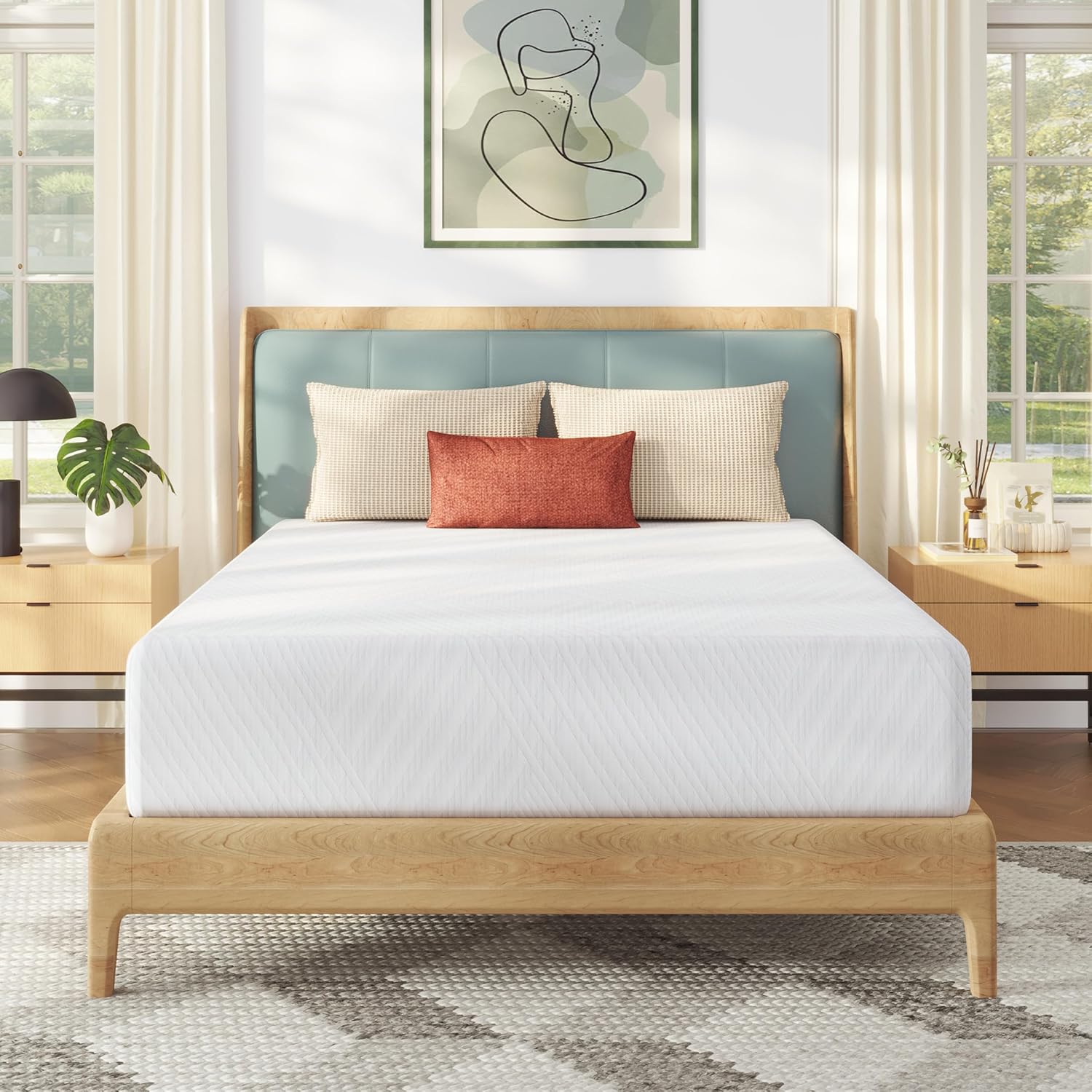 Detalle de MLILY Queen 8-Inch Memory Foam Mattress, Medium-Firm, Made in USA