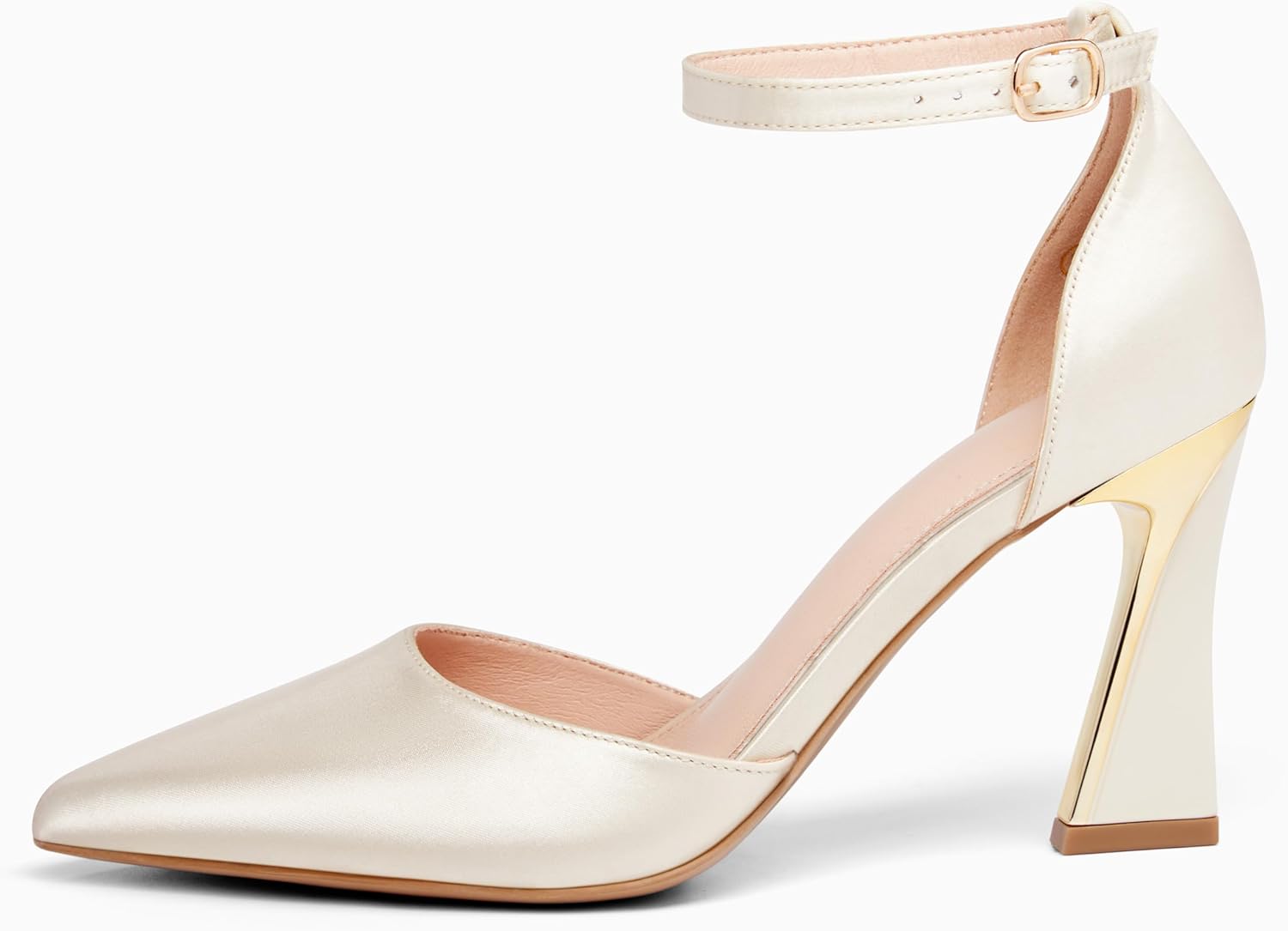 Thumbnail 4 de Juliet Holy Women's Pumps: Pointed Closed-Toe Heels with Ankle Buckle Strap