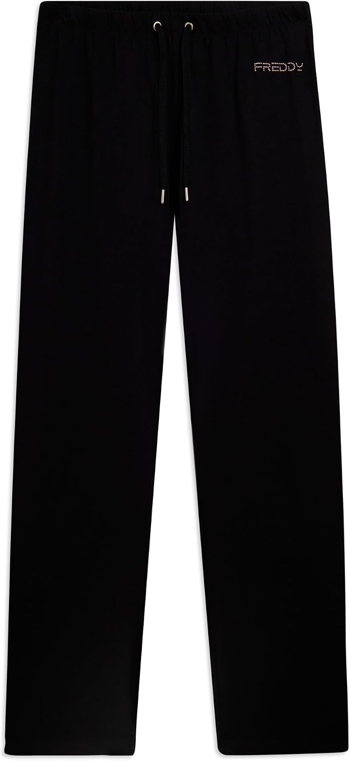 FREDDY Pantaloni Sportivi Regular Fit con Gamba Dritta da Donna Nero XS