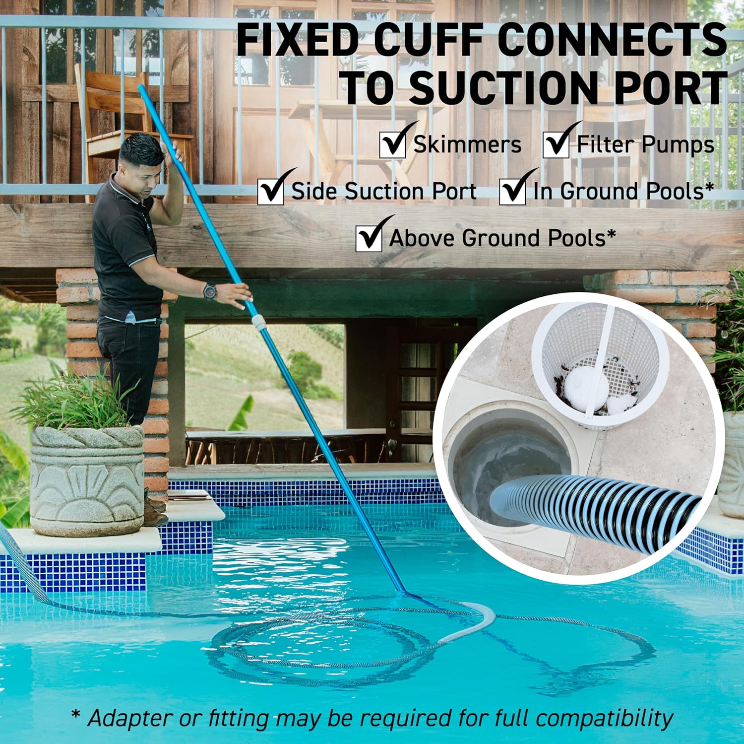 Detalle 2 de Swimming Pool Vacuum Hose 30-Ft ⚙