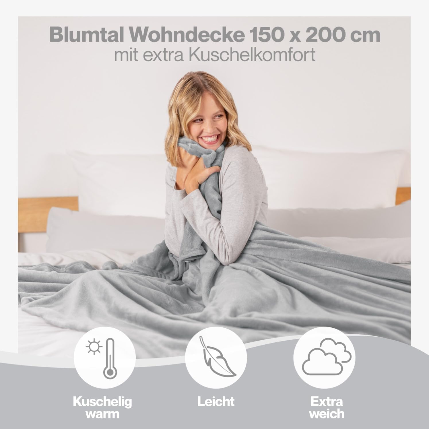 Thumbnail 3 de Blumtal Kuscheldecke 150x200 flauschig 🛋