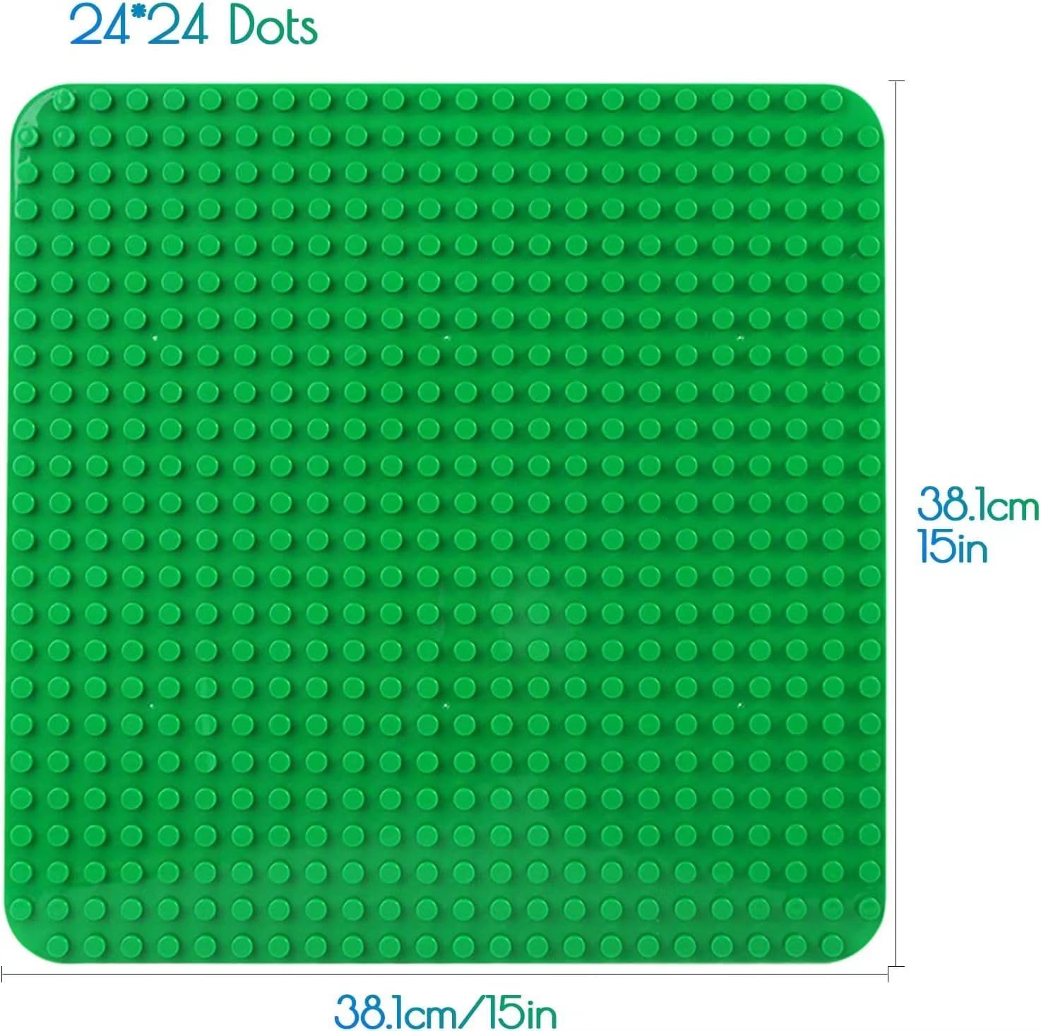 Thumbnail 6 de Große Bauplatte kompatibel mit LEGO DUPLO (2 Stück), 38 x 38 cm, grün – Classic Grundplatte für kreatives Vorschulspiel