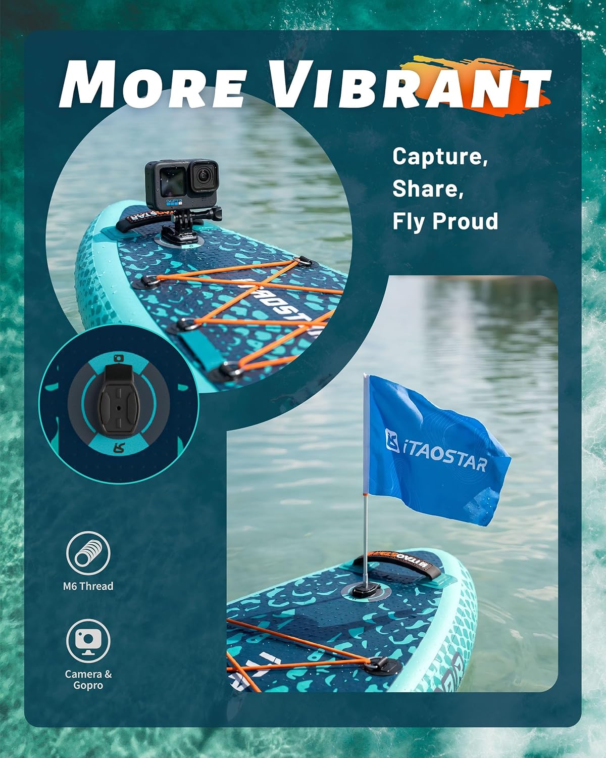 Thumbnail 5 de iTAOSTAR Lead 12' x 35" Inflatable SUP 450 lb