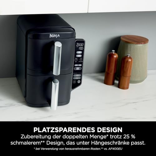 Detalle de Ninja SL300EU Double Stack Heißluftfritteuse, 7,6 L, 4 Ebenen, 6 Funktionen