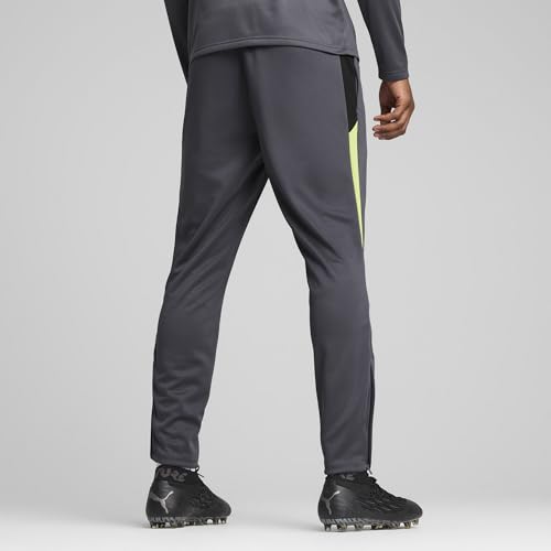 Detalle de PUMA IndividualLIGA Training Pants – Pantaloni da allenamento da uomo, Galactic Gray-Yellow Alert