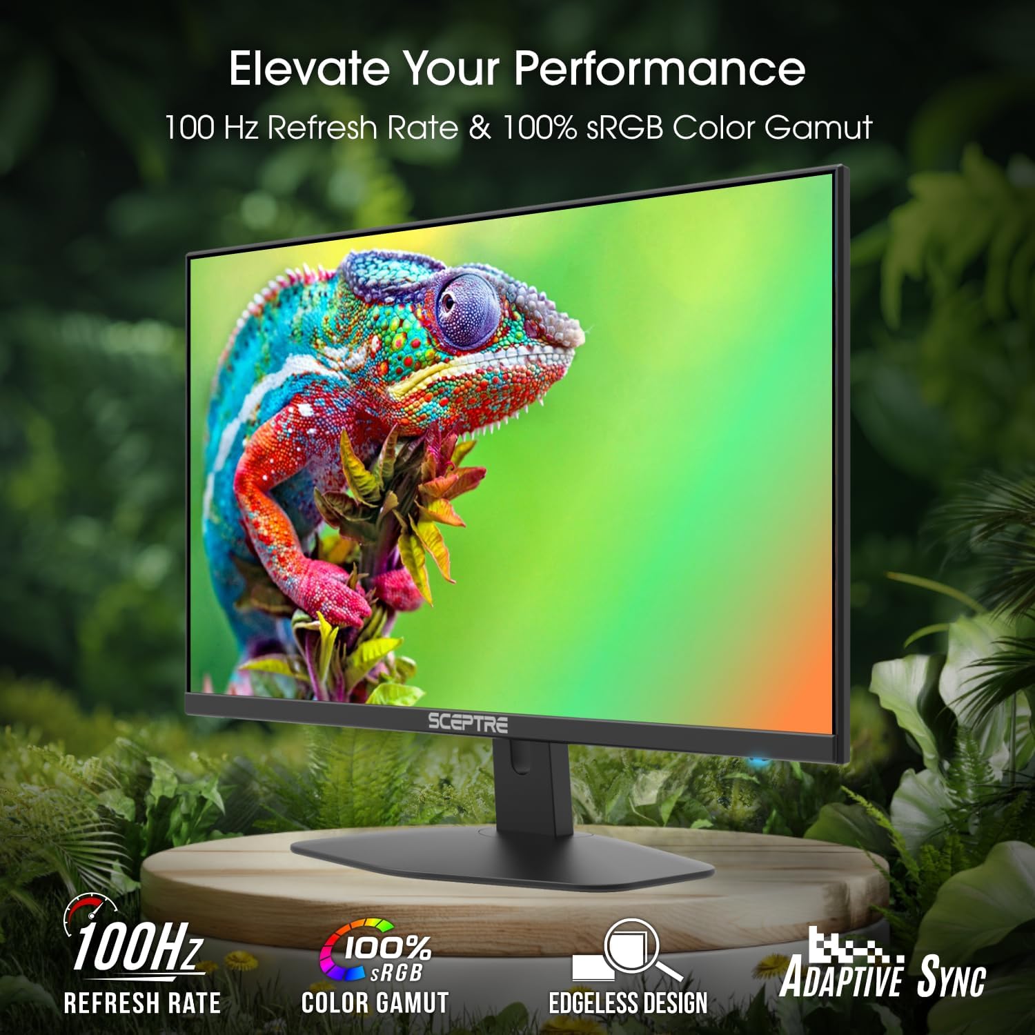 Thumbnail 1 de Sceptre New 24-inch Gaming Monitor (E248W-FW100T Series) — 100Hz FreeSync 2X, integrated speakers, HDMI + DP
