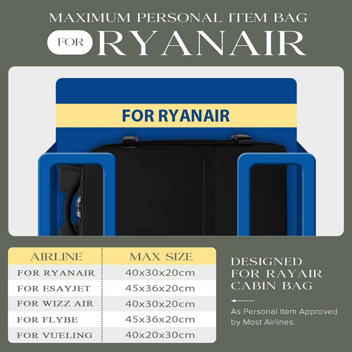 Thumbnail 1 de Mochila de Viaje Ryanair 40x20x25cm ✈️ Equipaje de Mano Mujer y Hombre