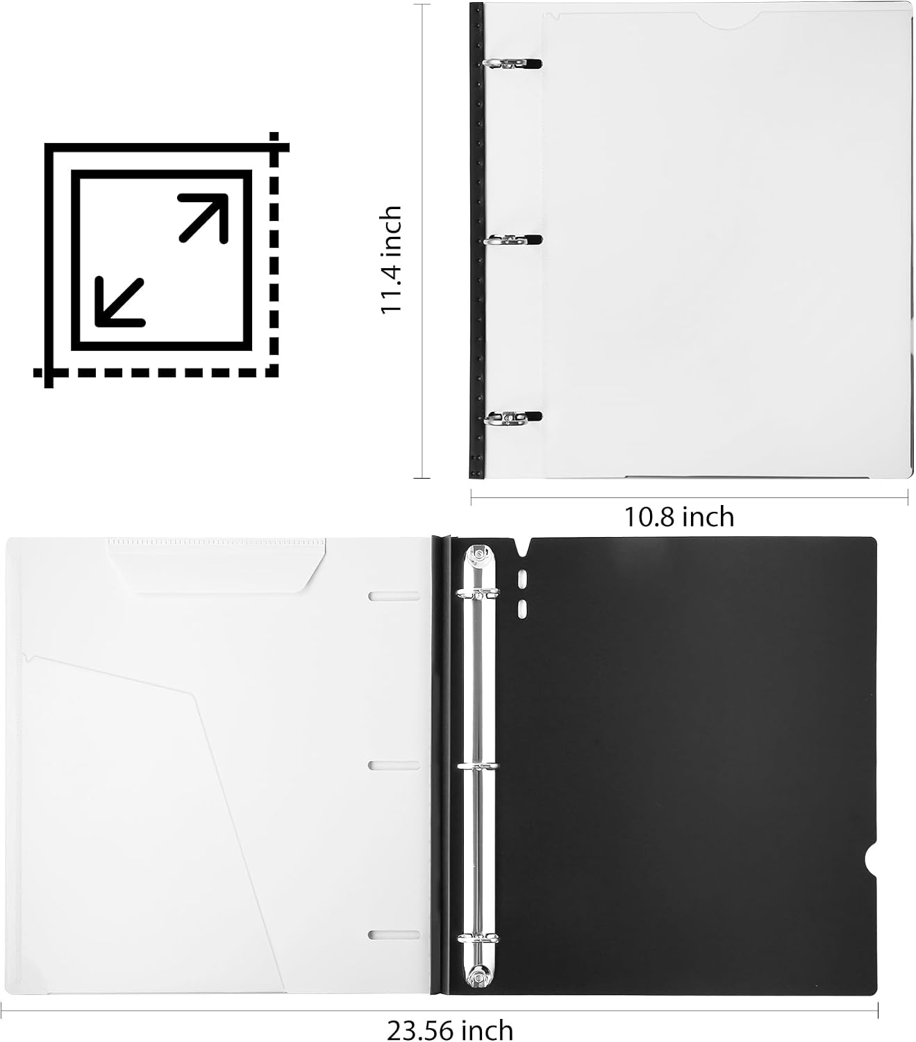 Thumbnail 6 de WOT I WO-1INCH-4C 4-Pack Telescoping 3-Ring Binders, 1-Inch, 225-Sheet Capacity