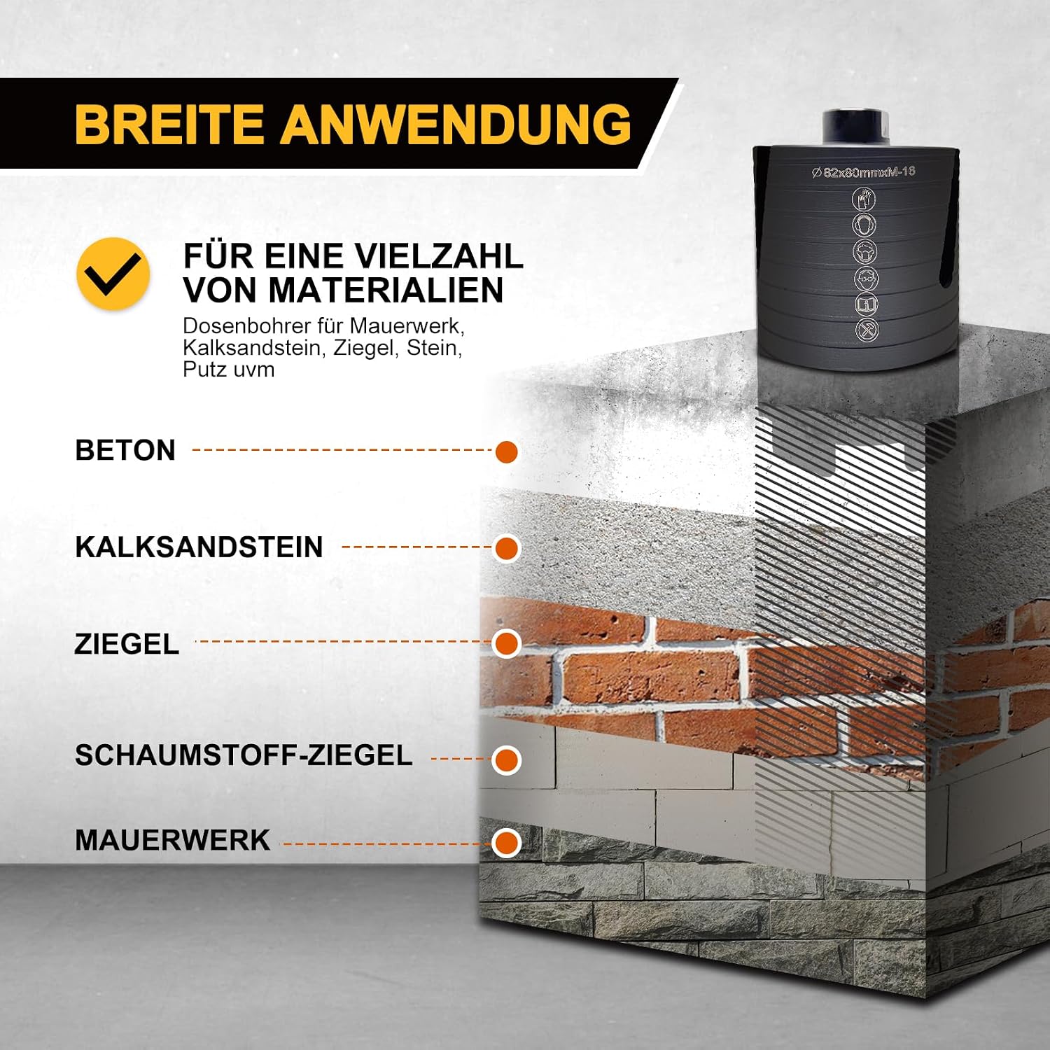 Thumbnail 5 de GVHAKG Diamantbohrkrone 82 mm