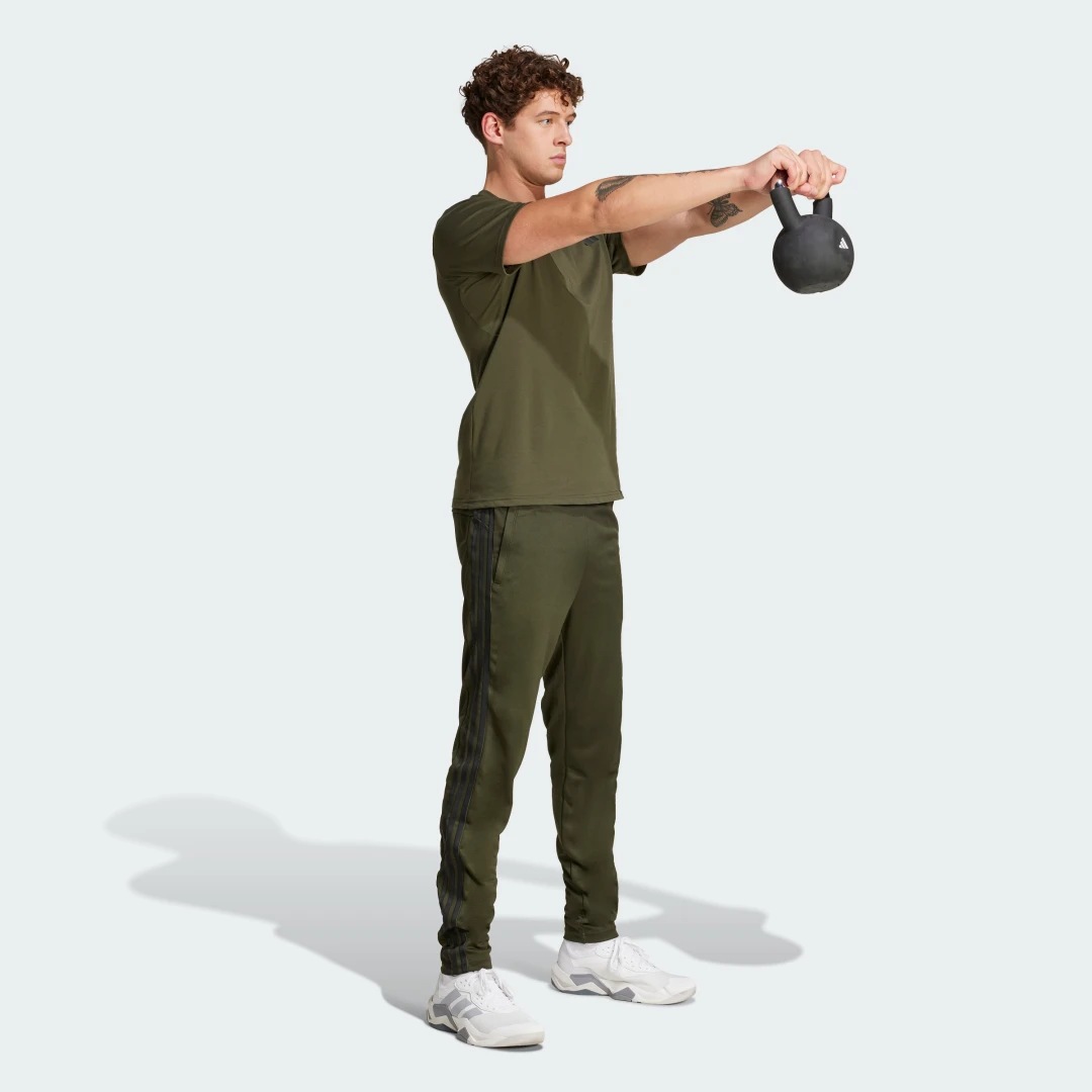 Thumbnail 2 de Adidas Pantalón Train Essentials Verde 3 bandas