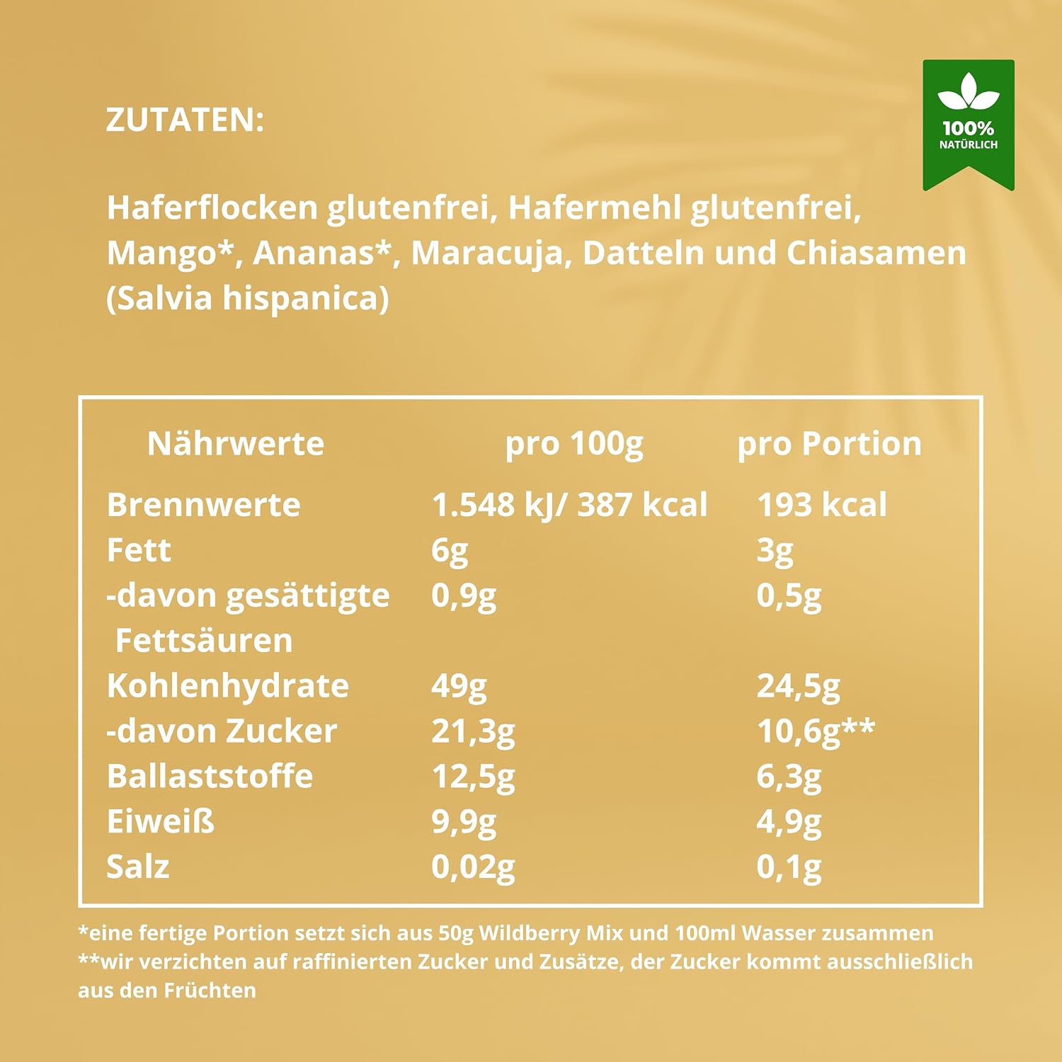 Detalle 2 de BREKKY Maracuja Mix Smoothie Bowl vegan