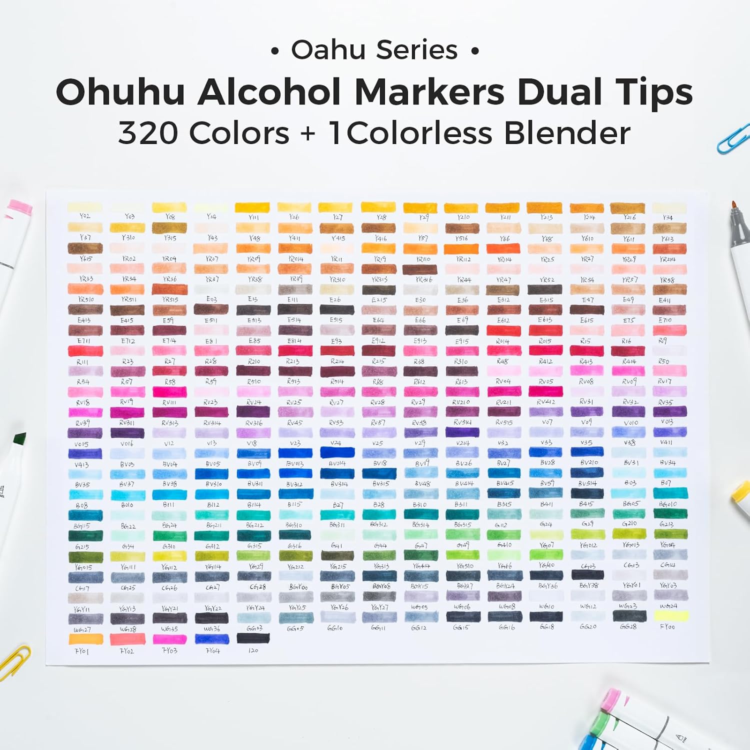 Thumbnail 4 de Ohuhu Alcohol Markers 320-Colour Set with Chisel & Fine Dual Tips (Refillable)