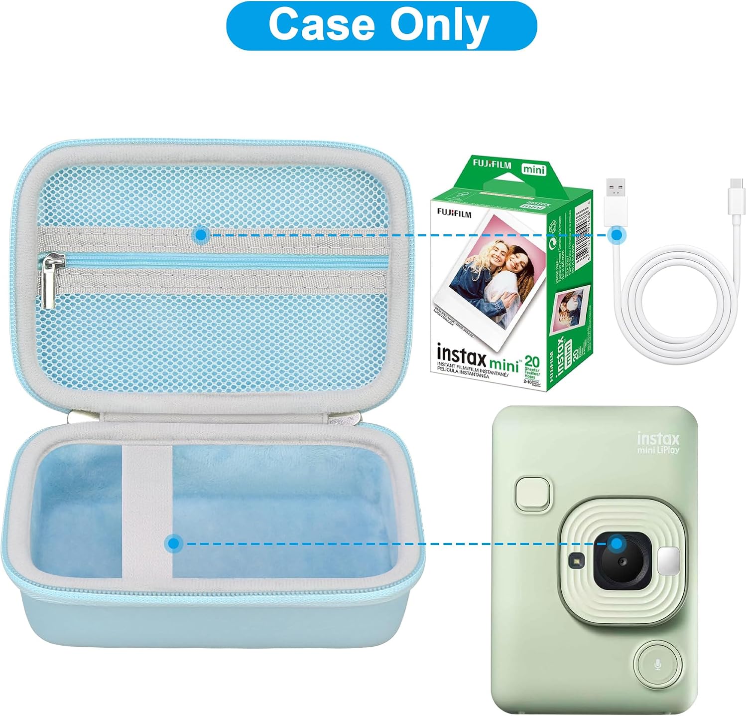 Detalle 2 de Canboc Tragetasche für Instax Mini LiPlay Hybrid