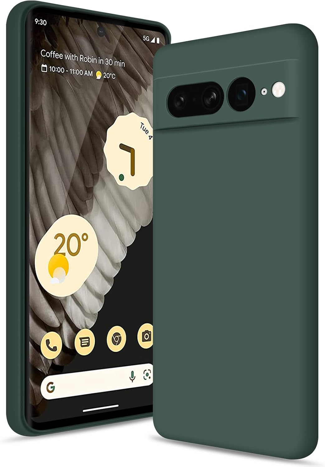 Detalle de Pixel 7 Pro silicone case in green