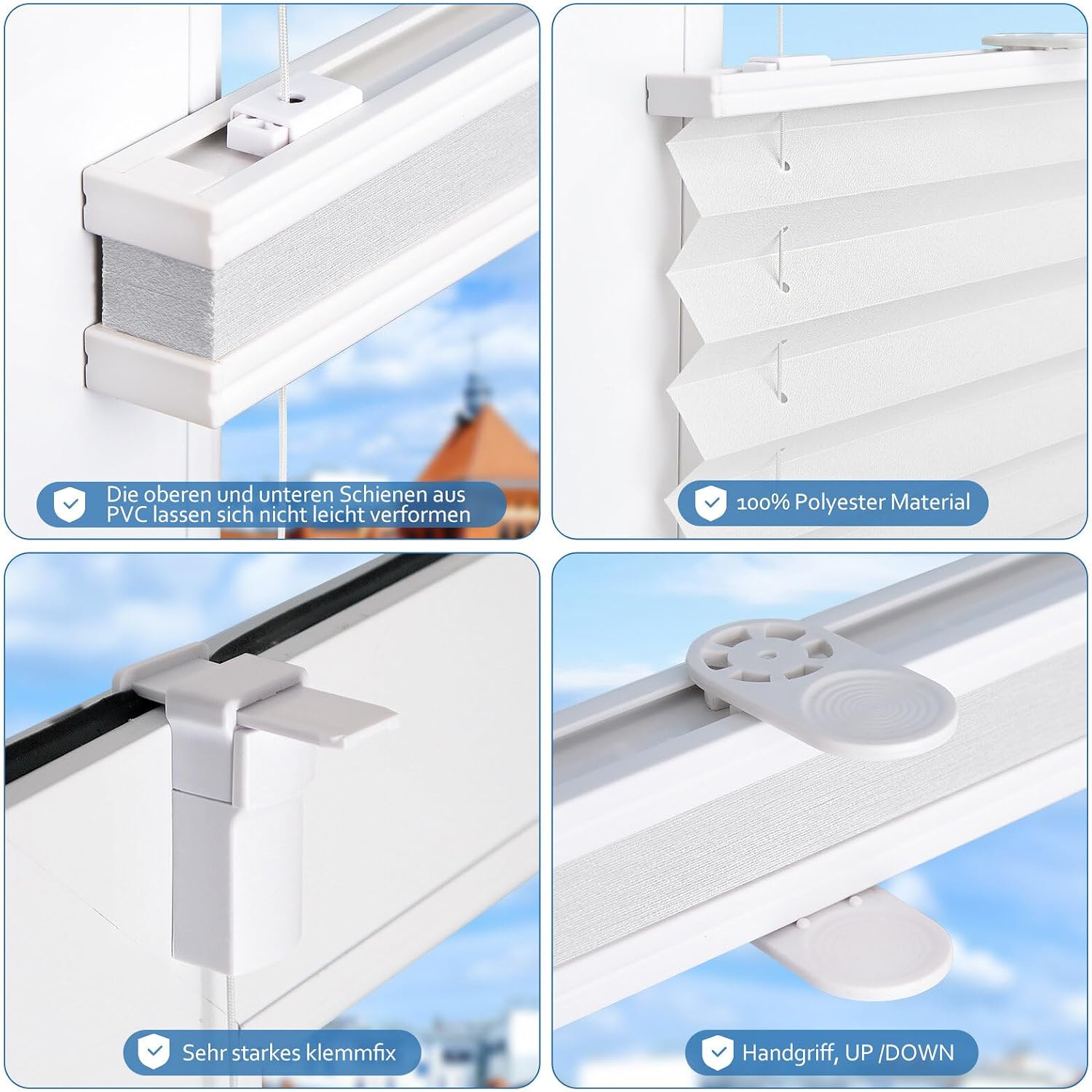 Detalle de Homland Plissee Klemmfix B30 x H130