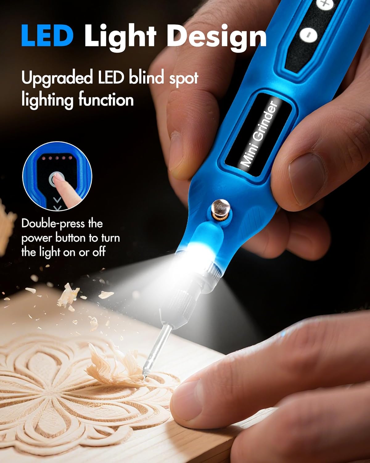 Thumbnail 6 de Cordless Mini Rotary Tool Set (50Pcs) – USB Rechargeable 3.7V with 5 Speeds (3000–15000rpm)