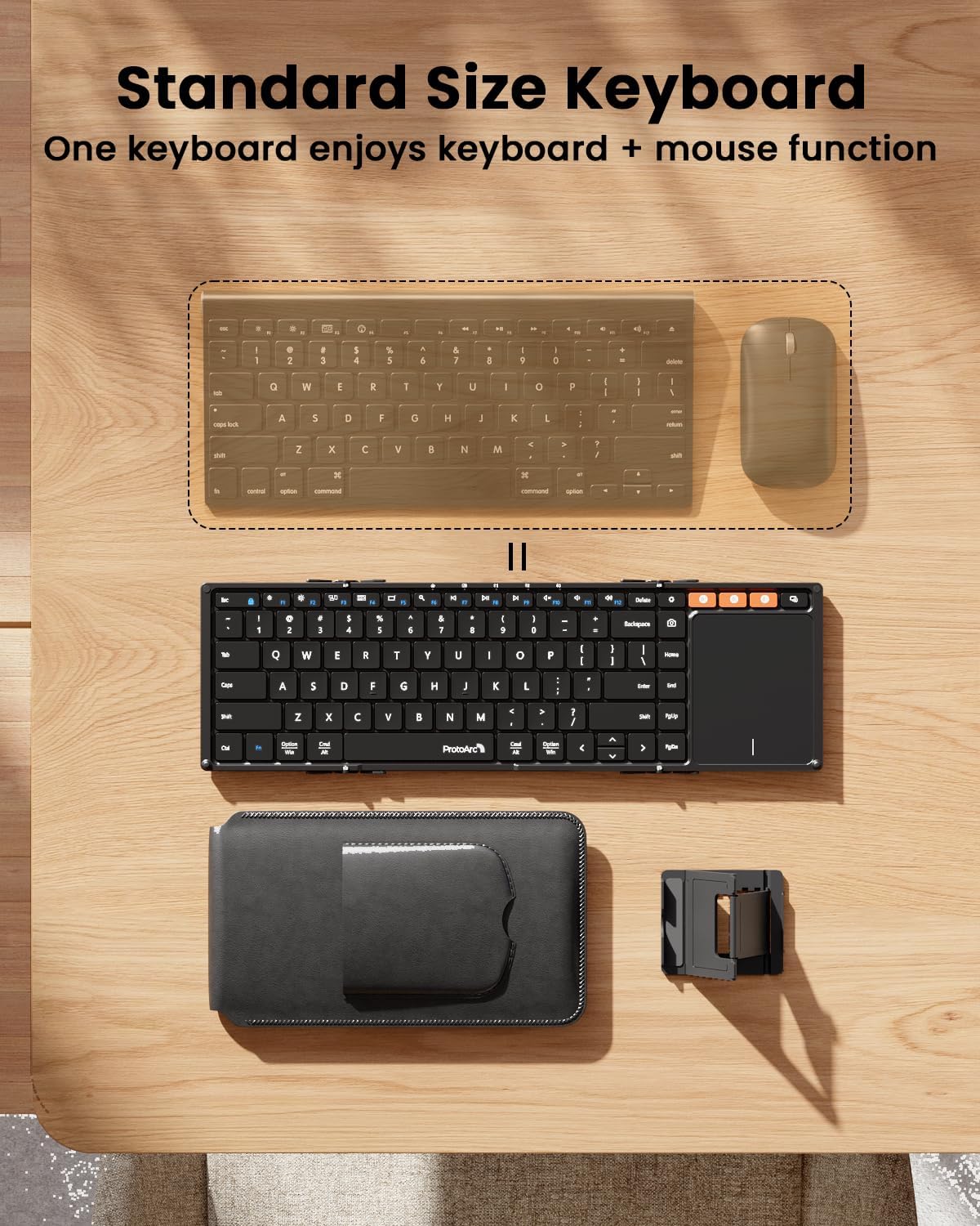 Thumbnail 6 de ProtoArc XK01 TP Foldable Keyboard with Touchpad, 88 Keys, Bluetooth 5.1