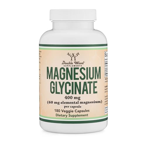Imagen de Magnesium Glycinate 400mg by Double Wood Supplements — 180 Capsules for Relaxation, Recovery & Mood en OfertitasTOP