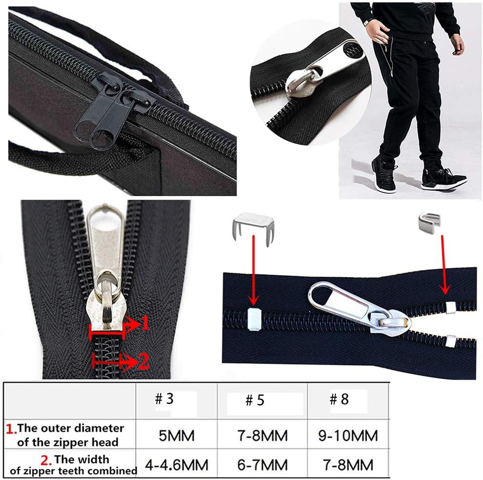 Thumbnail 4 de Meikeer LE 252-Piece Zipper Repair Kit with #3, #5 and #8 Metal Sliders