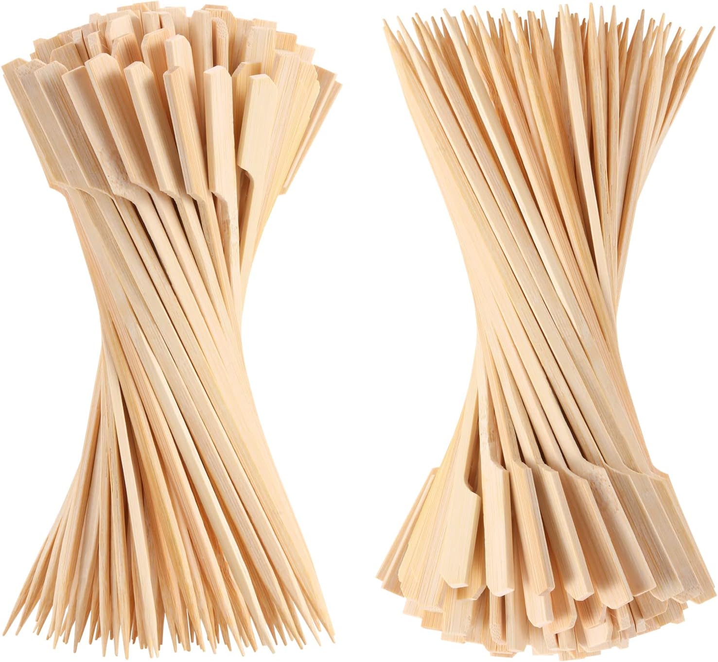Detalle 2 de BBQStyle 18 CM Bamboo Skewers, 120 Natural Paddle Cocktail Picks