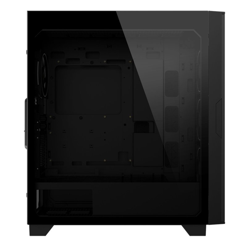 Detalle de Gigabyte AORUS C500 Glass: carcasa con panel de vidrio templado y flujo de aire optimizado