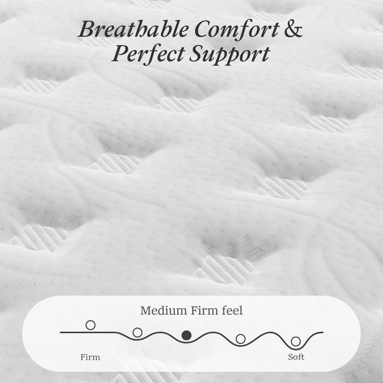 Thumbnail 1 de Kingsize Mattress 5ft 25cm Memory Foam & Pocketed Spring Hybrid Mattress – Medium Firm, 7-Zone Support, 650lbs Capacity