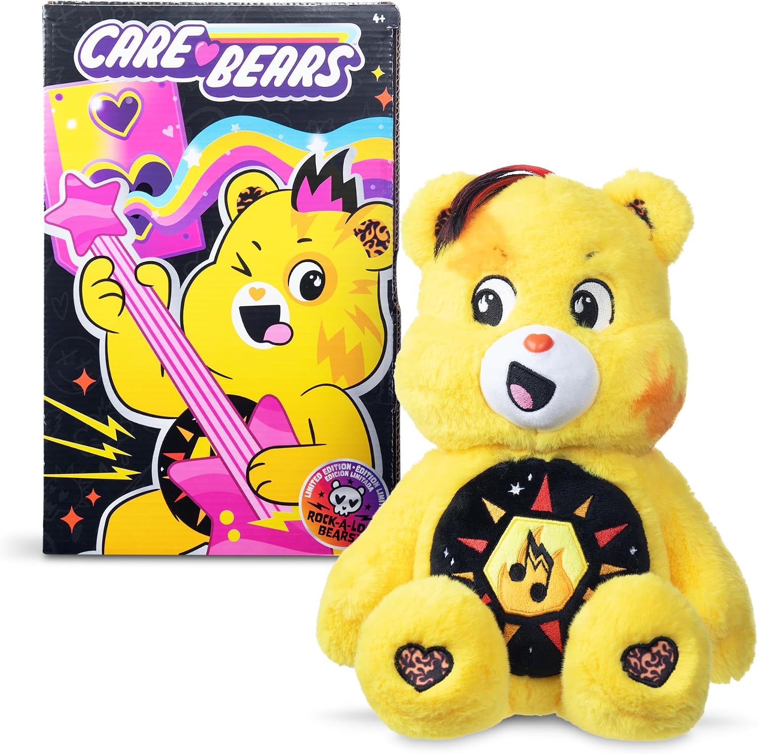 Detalle de Basic Fun Care Bears 35cm Rock Theme Plüsch – Funshine Bear