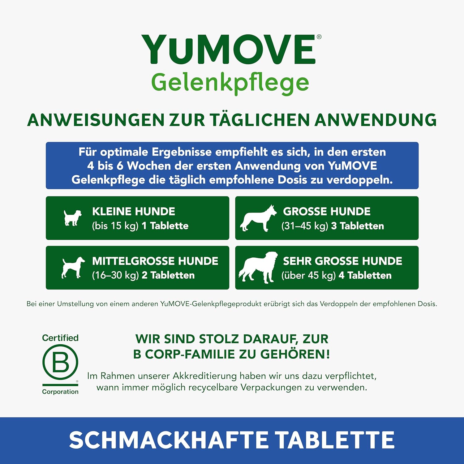 Thumbnail 5 de YuMOVE Gelenktabletten Hund 120 Stück (8+ Jahre) mit ActivEase Grünlippmuschel, Glucosamin & Omega-3