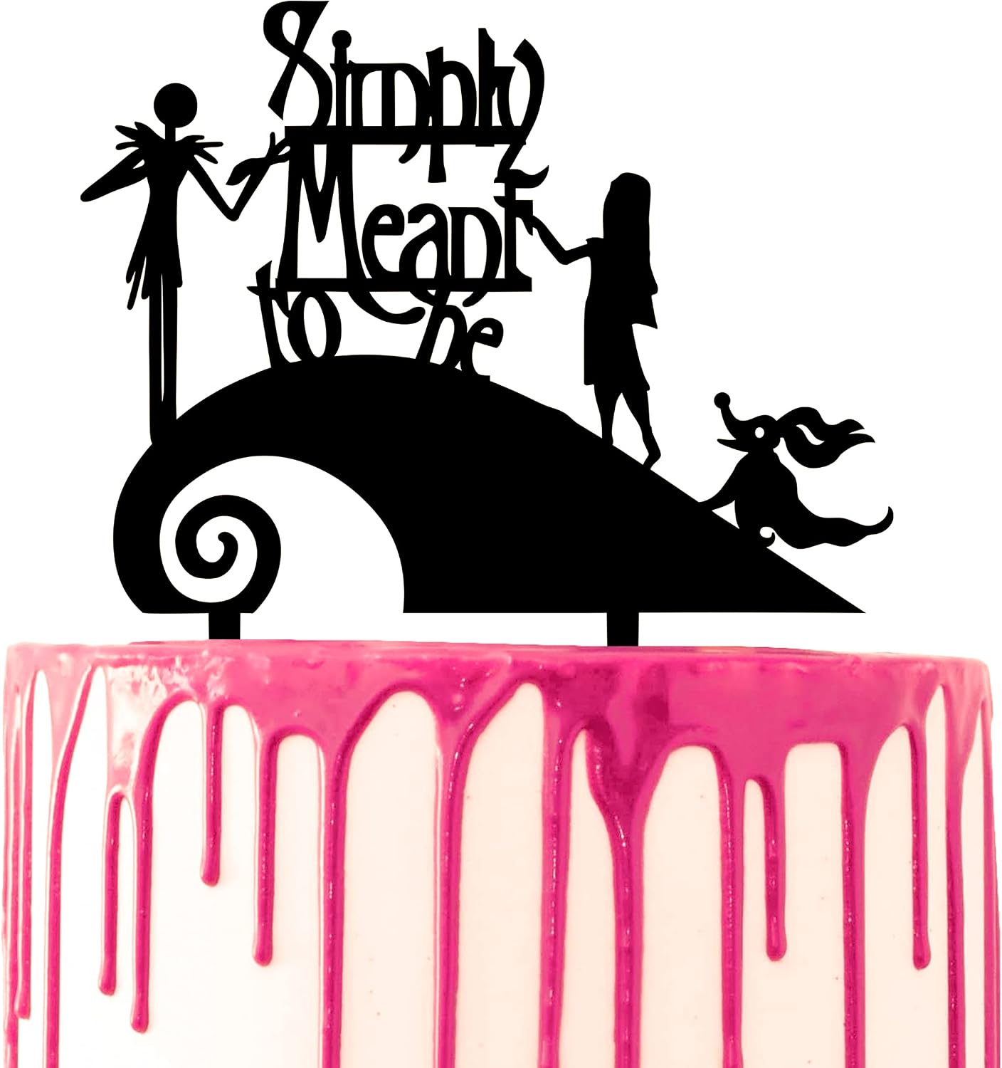 Detalle de CARISPIBET Crescent Moon with Groom and Bride Hug – Acrylic Wedding Cake Topper