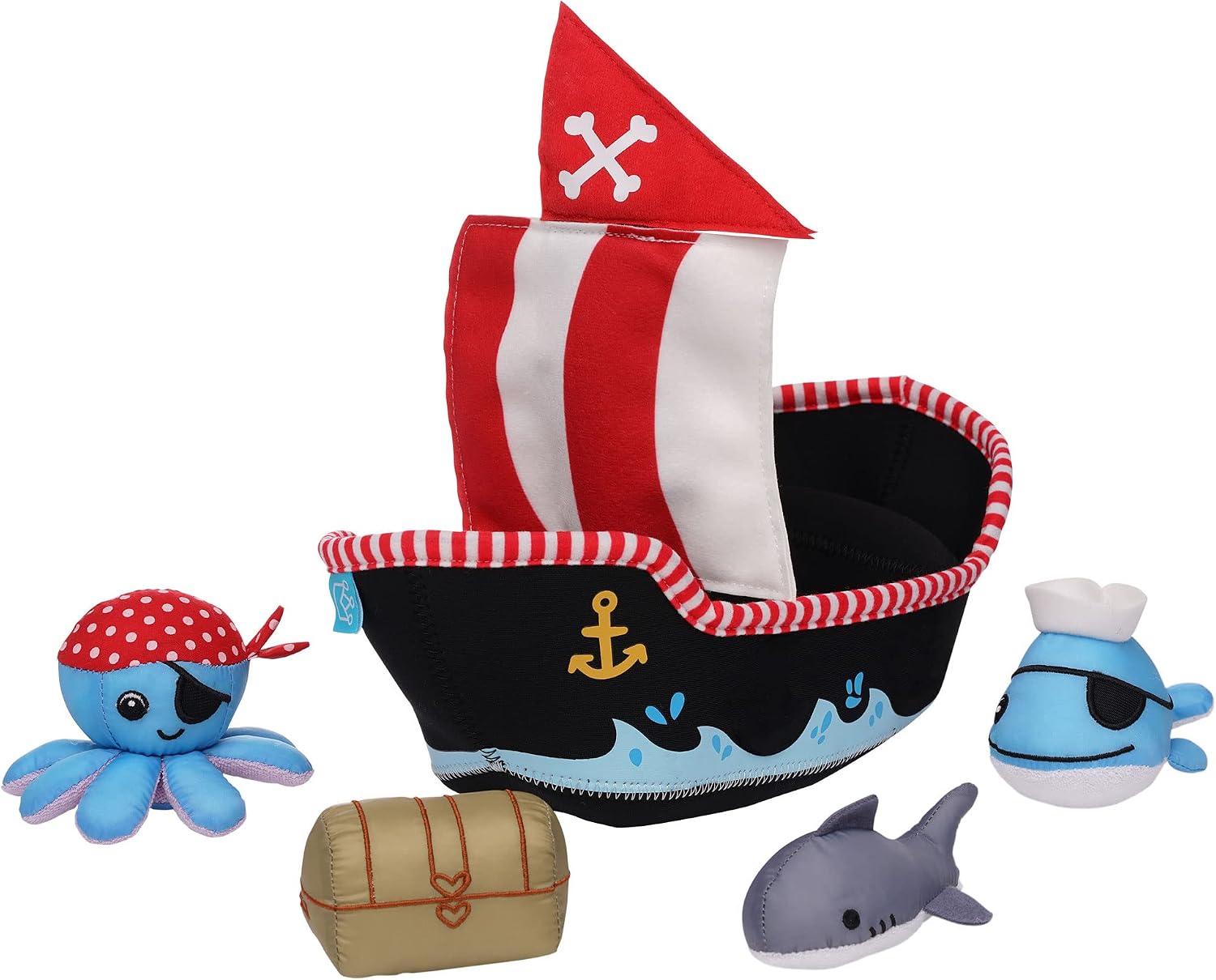 Detalle de Manhattan Toy 160400 – 5-częściowy pływający statek piracki do kąpieli