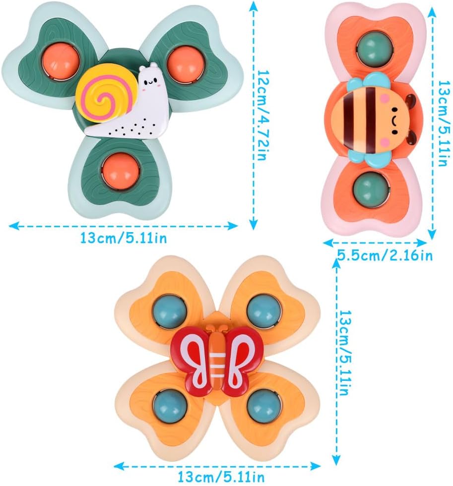 Thumbnail 1 de Ainiv 3PCS Suction Cup Spinner Toy – Baby Sensory Spinners for 1+ Year, High Chair & Travel