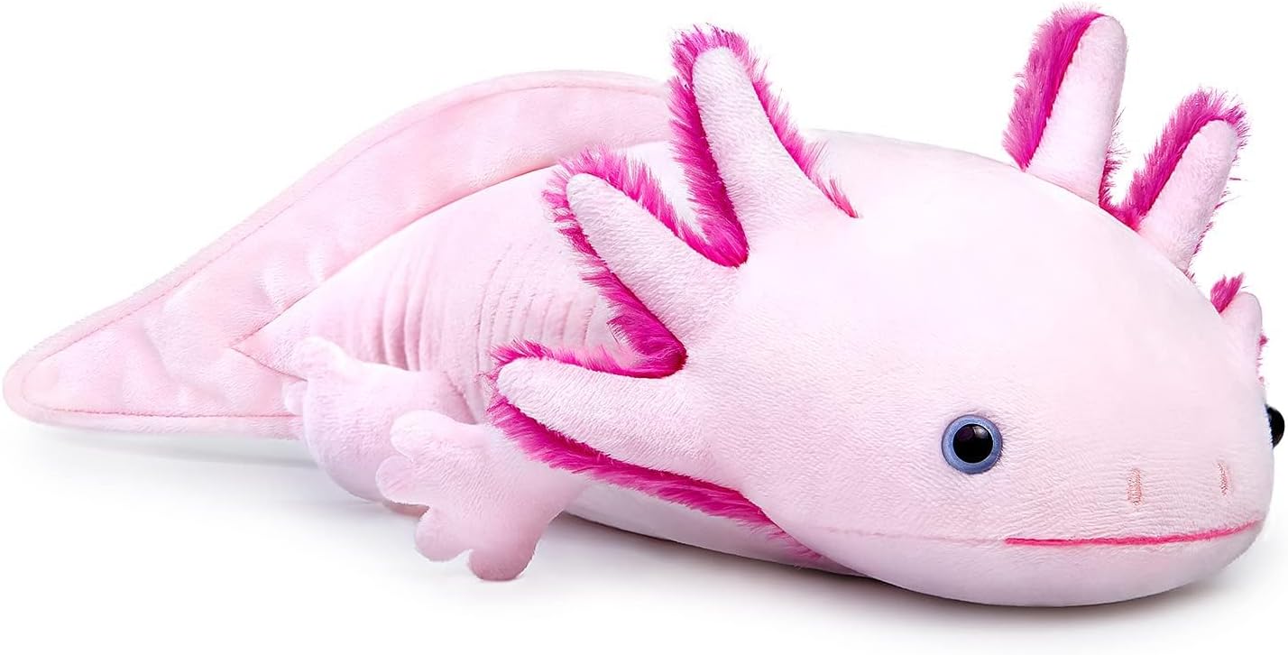 Detalle 2 de RLOMUTE Axolotl Plush Toy Soft – 51 cm Grey Ambystoma Plush Pillow