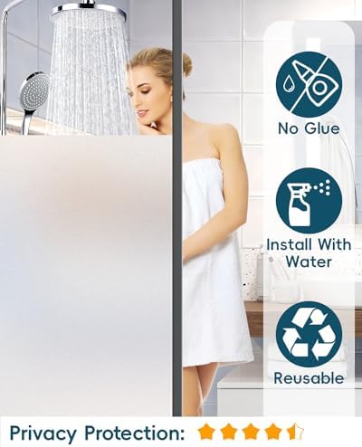 Detalle 2 de Frosted Glass Window Privacy Film 23.6"x77" ๐ช