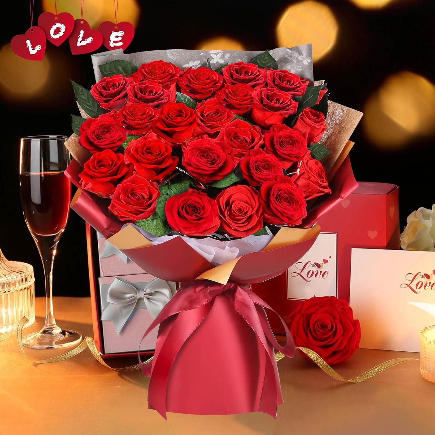 Thumbnail 3 de ADDWel Bouquet Rose Éternelle 24 roses 🌹