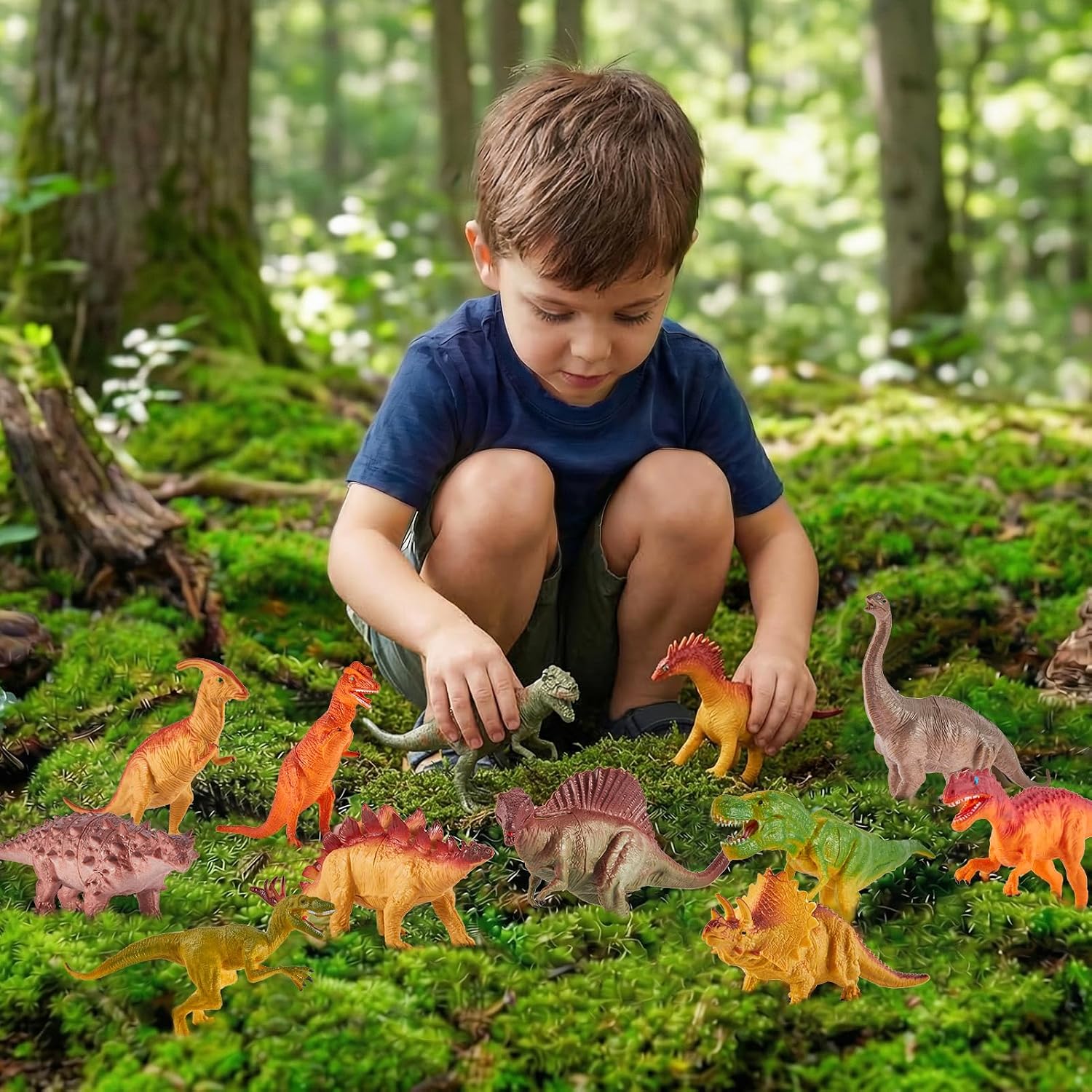Thumbnail 1 de HERSITY Dinosaur Toys 12 PCS 6–7 inch set