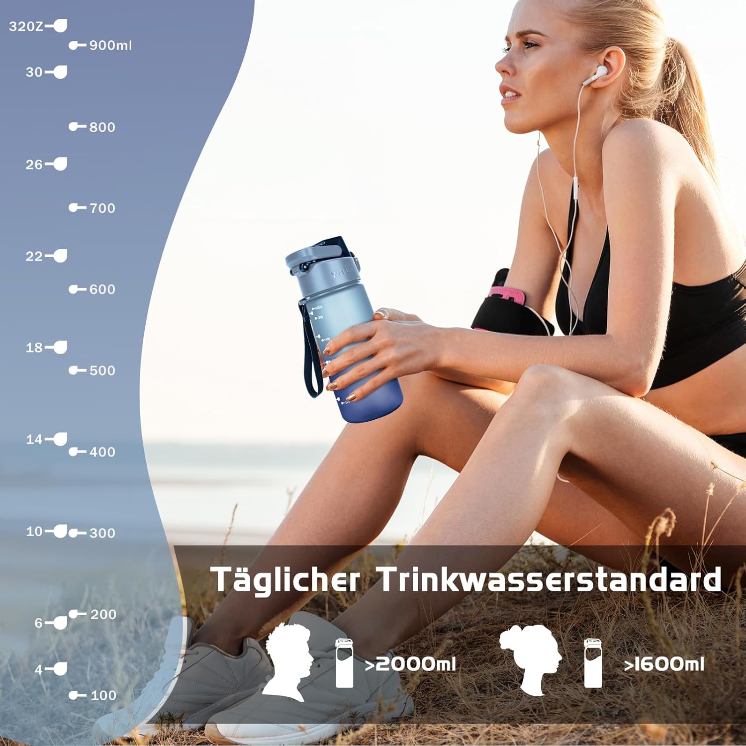 Thumbnail 5 de AOPREL Trinkflasche 600ml – BPA-frei, Tritan, auslaufsicher