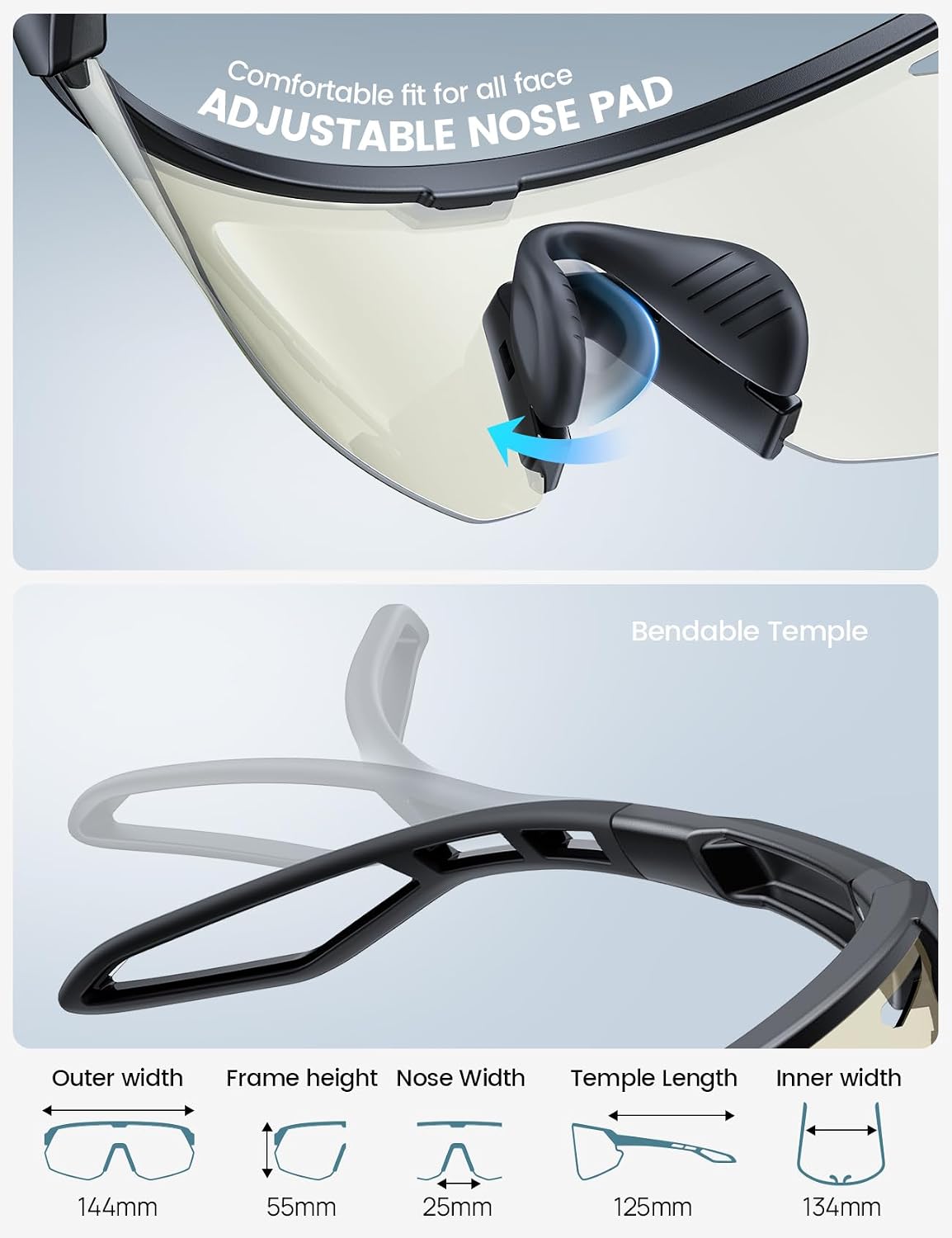 Thumbnail 5 de Lamicall Photochromic Sports Sunglasses 28g