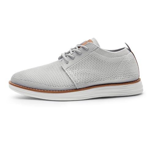 Thumbnail 8 de Bruno Marc Zapatos de Cordones Transpirables Oxford Clásico para Hombre Gris, Talla 43