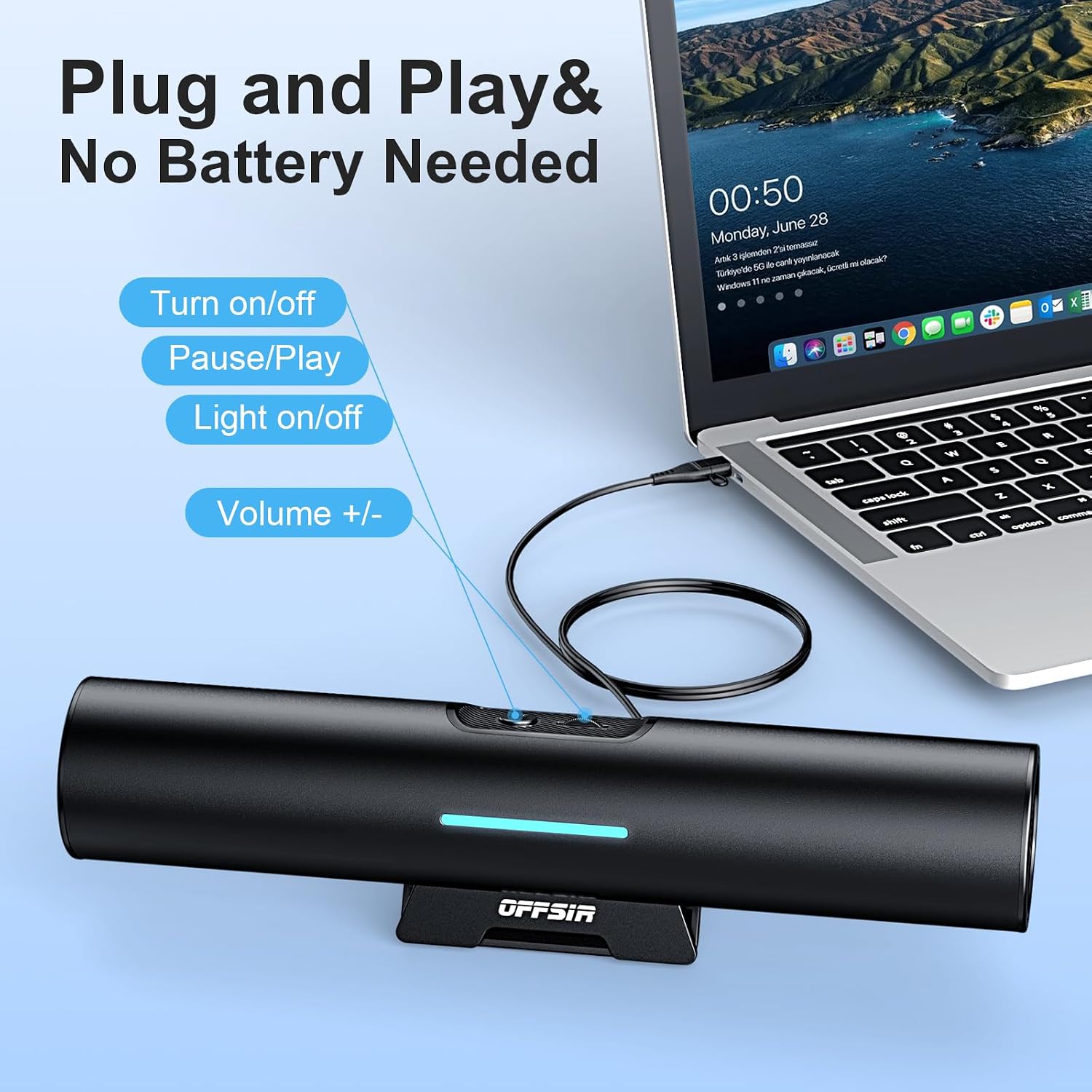 Detalle de Computer Speakers with USB-C Connectivity
