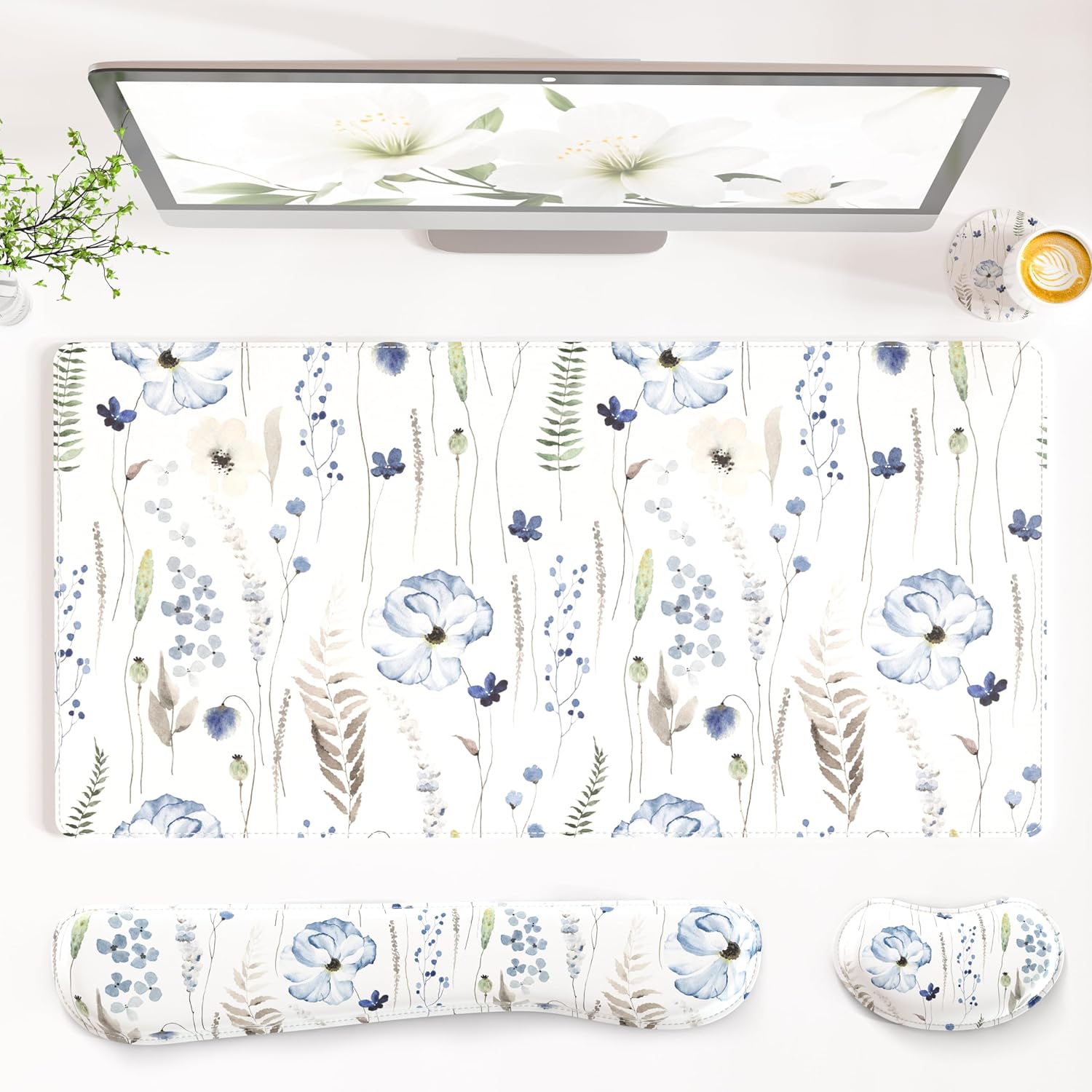 Detalle de QiyI PU Leather Desk Mat Set