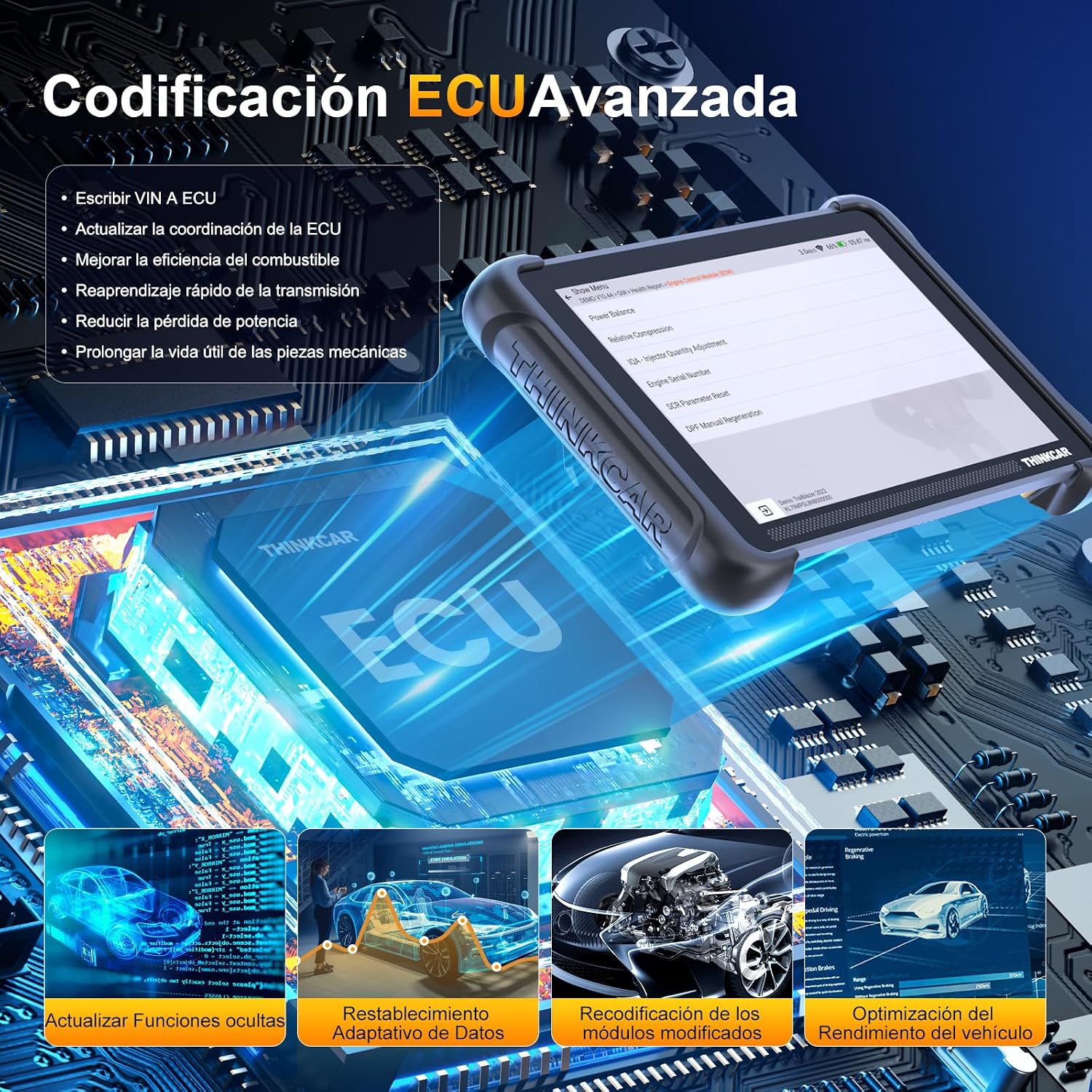 Detalle 2 de ThinkScan 689BT OBD2 Diagnosis 34 funciones