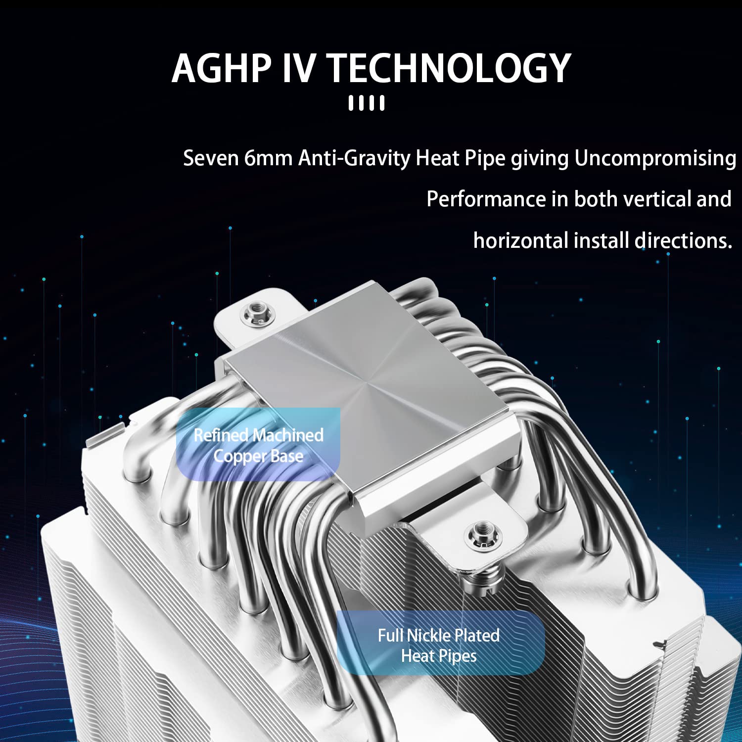 Detalle 2 de Thermalright Phantom Spirit 120 SE air CPU cooler with AGHP 4.0, dual 120mm TL-C12B V2 PWM fans