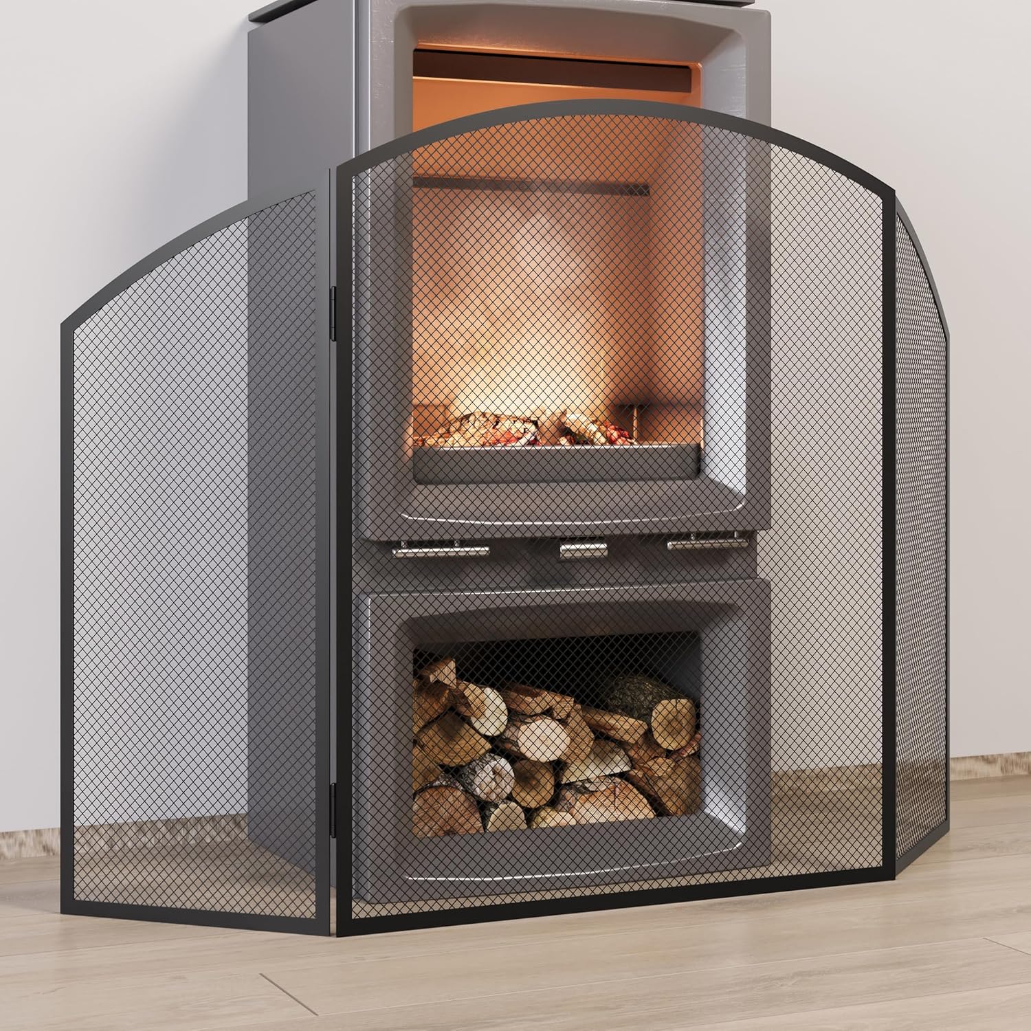 Thumbnail 5 de Kingson Black Fireplace Guard 96.5x61cm