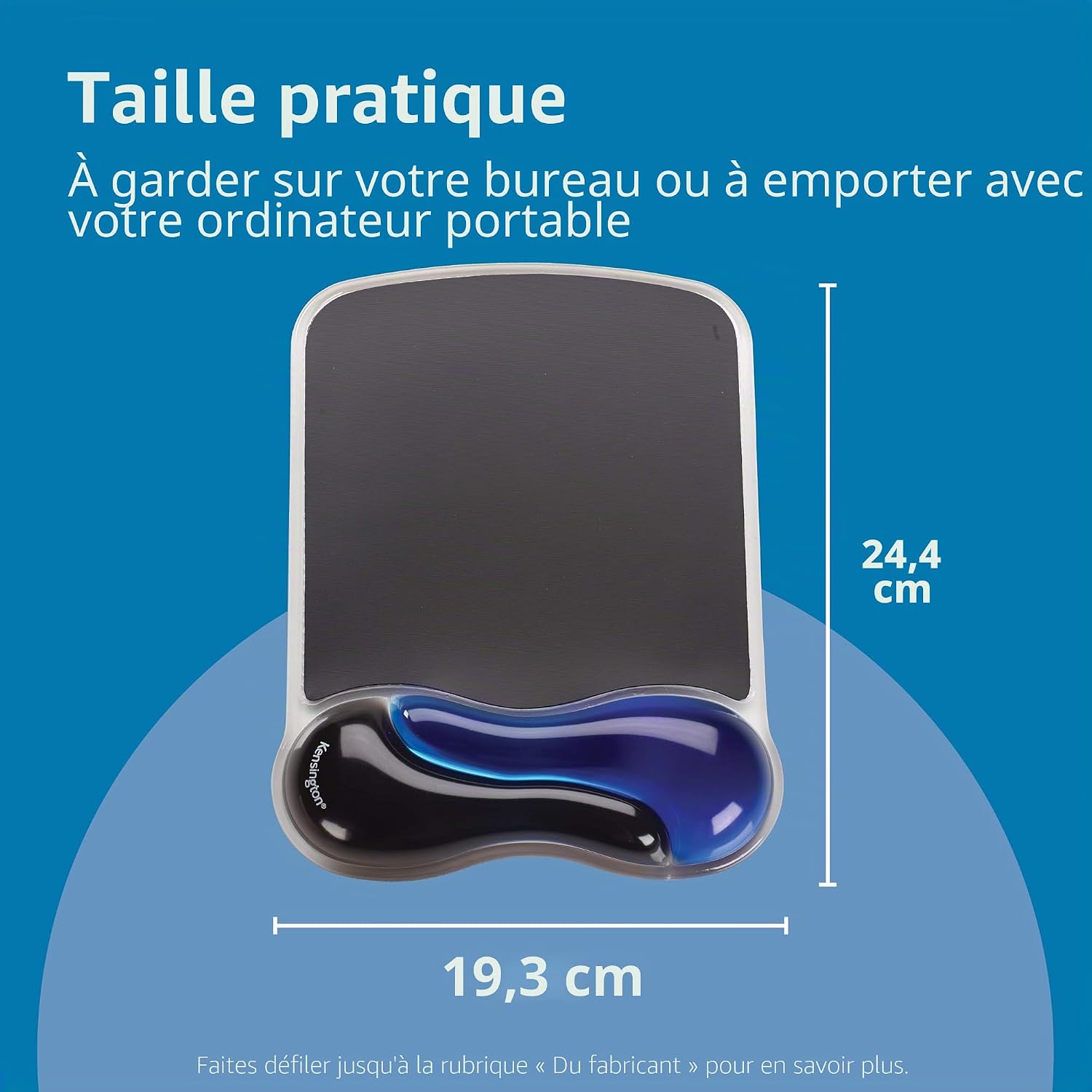 Thumbnail 1 de Tapis de Souris Kensington Duo Gel avec Repose-Poignets – Bleu (62401)