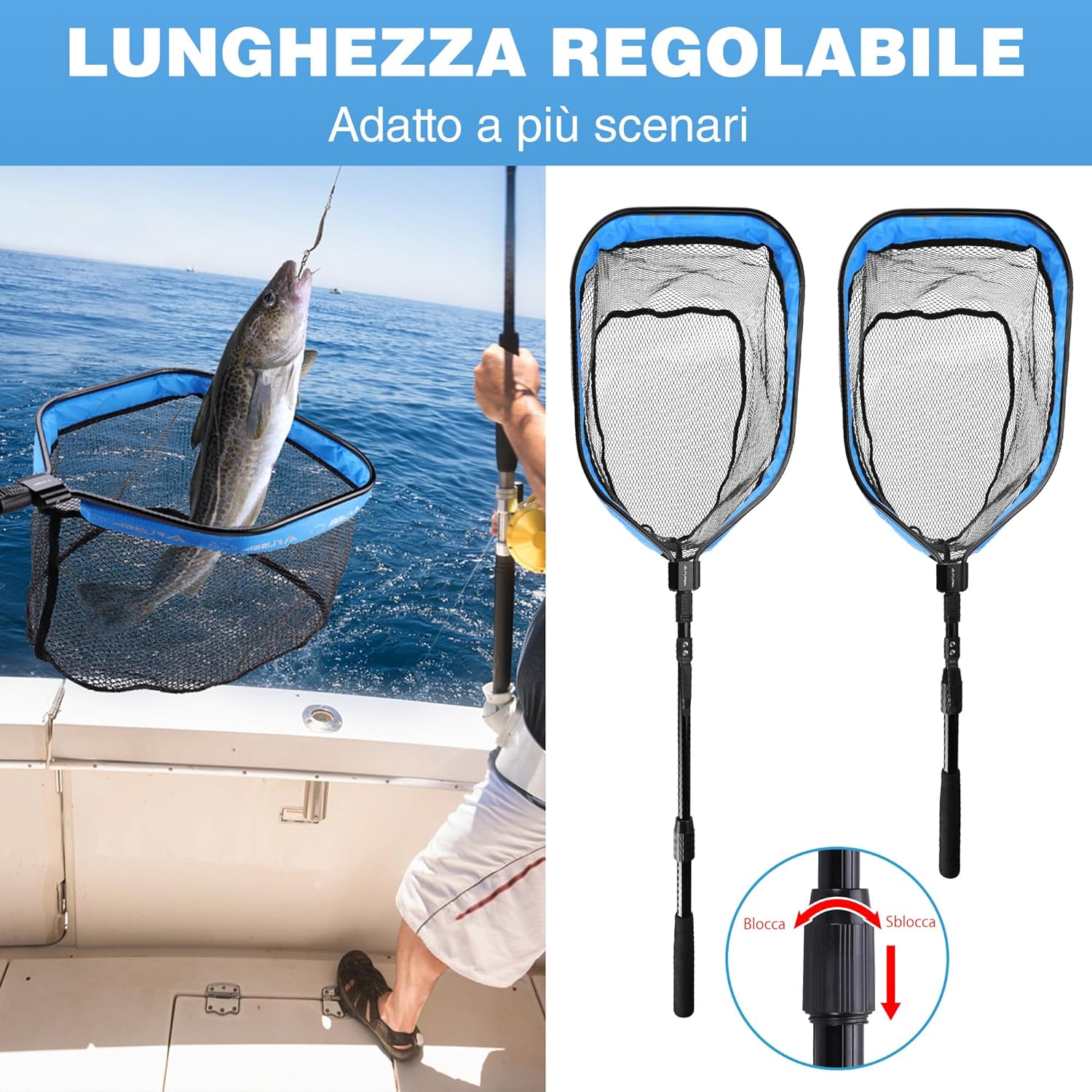 Thumbnail 1 de FLISSA Retino pesca pieghevole 99,5 cm 🎣