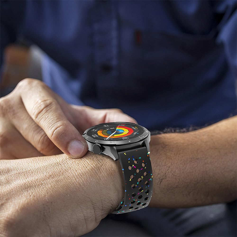 Thumbnail 5 de BYISYUE 22mm Breathable Silicone Watch Strap