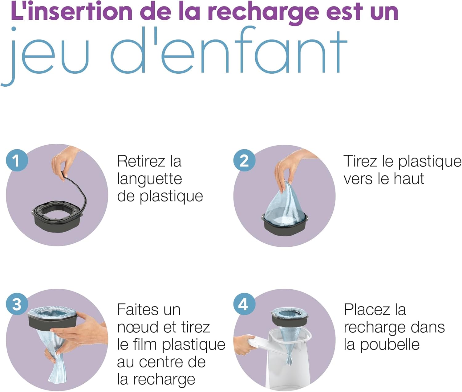 Thumbnail 4 de Litter Genie Recharge XL super capacité octogonale (1 recharges) pour Litter Locker et Poubelle Fashion