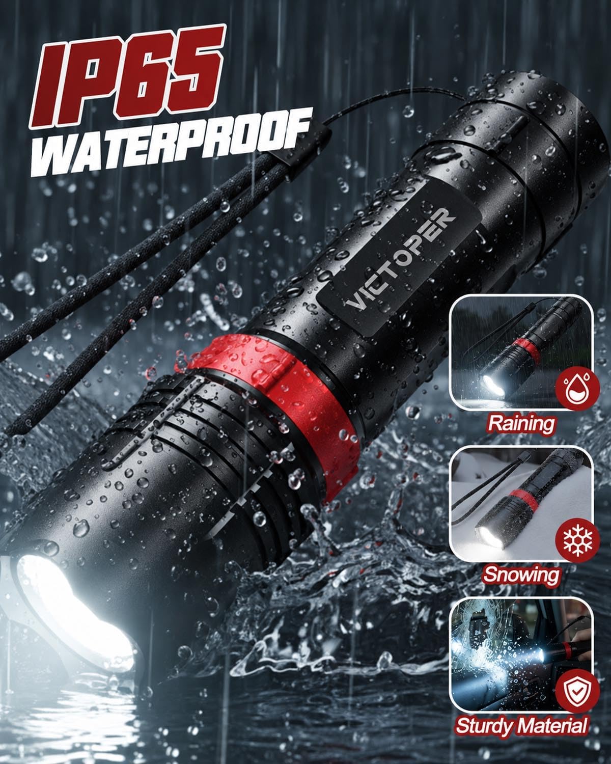 Thumbnail 6 de Victoper Rechargeable Flashlight 2-Pack