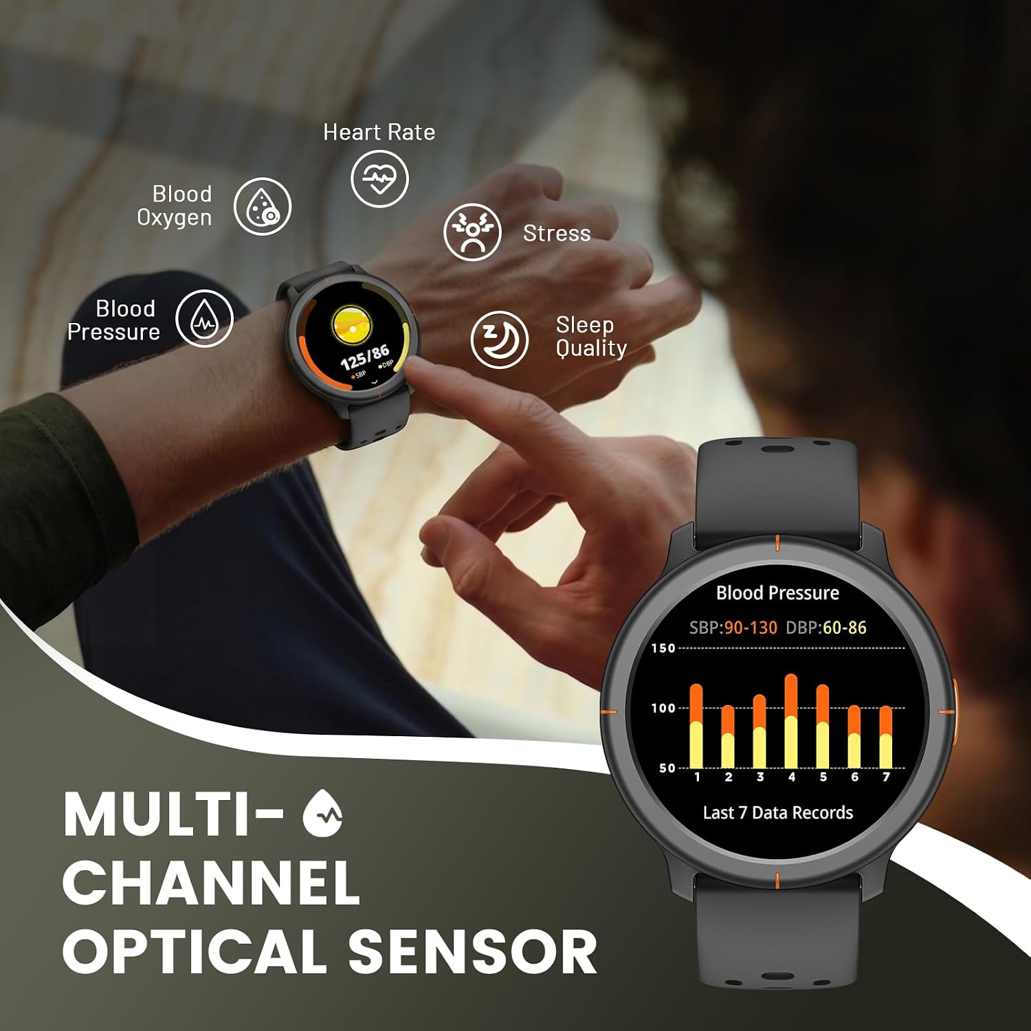 Detalle de SOUIE Smart Watch for Men and Women with Bluetooth Calls and Activity Tracking