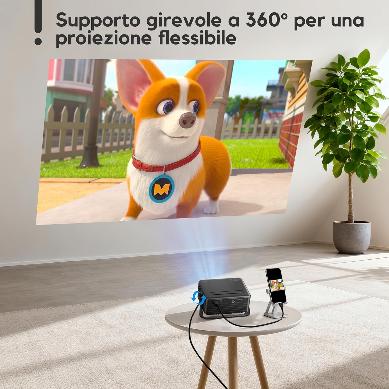 Thumbnail 6 de AKIYO O1 Proiettore Portatile: mini, potente e versatile per casa e viaggio